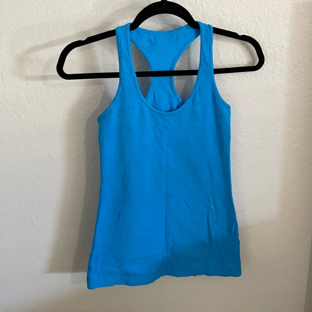 Lululemon Blue Razorback Tank, Size 6
